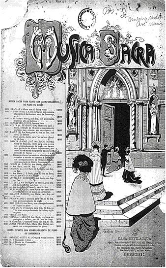 Figure 1 – Cover of Ave Maria de Abdon Milanez, published by E. Bevilacqua & C. between 1913 and 1925 (CMSRB-018/044).